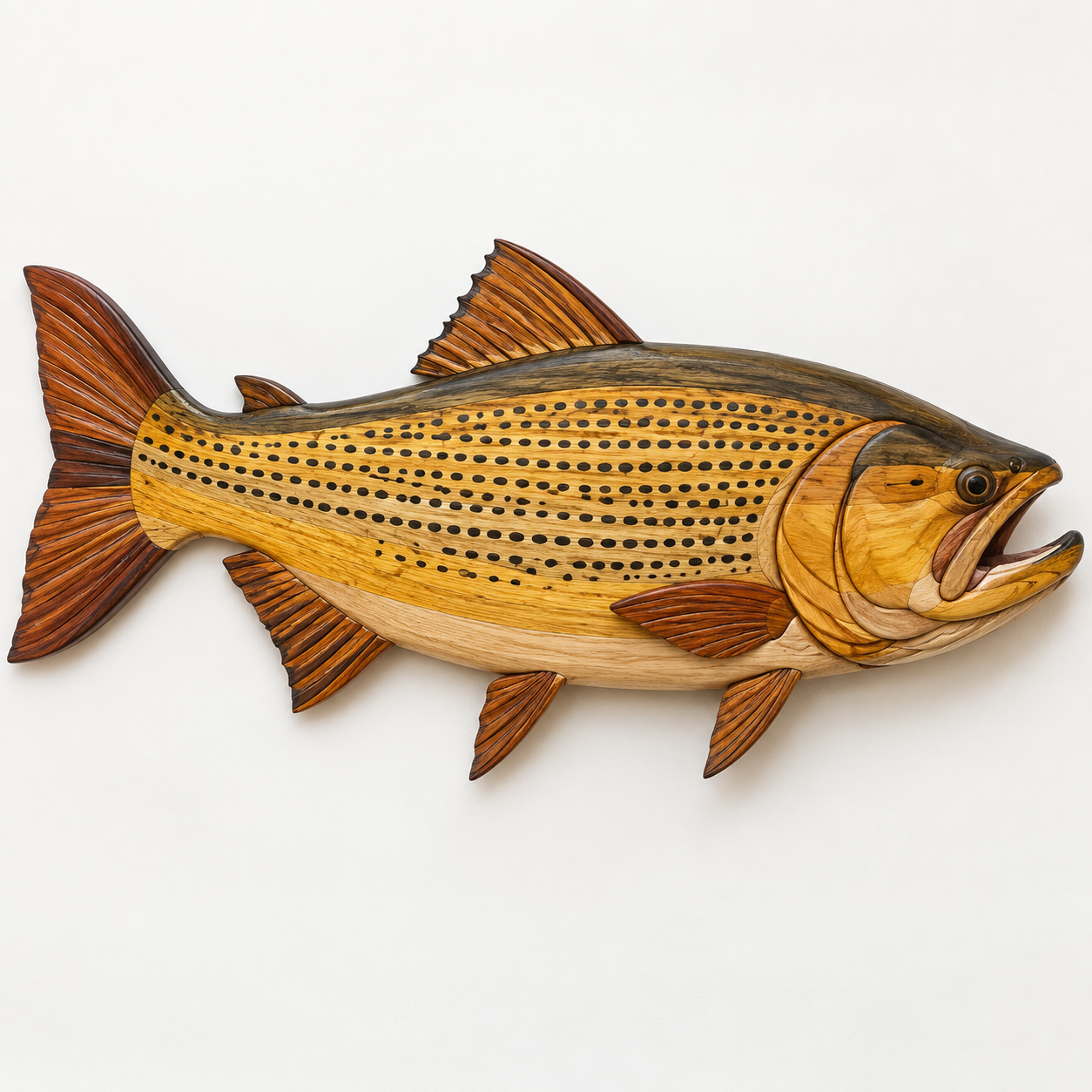 Molde de peixe de madeira