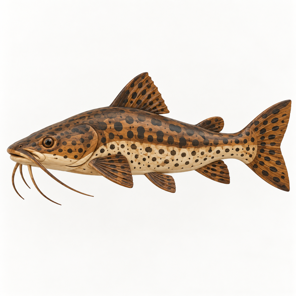 Molde de peixe de madeira