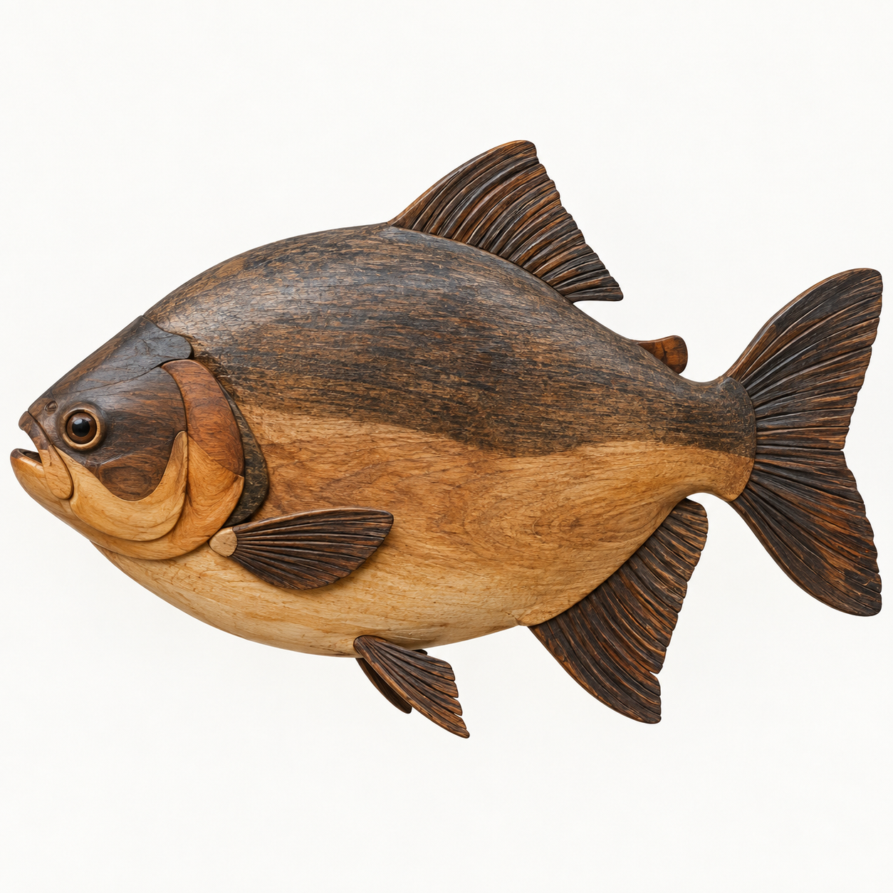 Molde de peixe de madeira